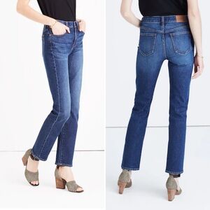 MADEWELL Cruiser Straight Jeans Dark Wash Hidden Button Fly Size 24